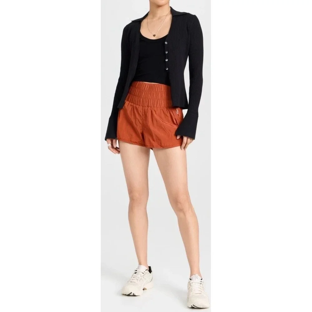 Free People FP Movement The Way Home Shorts XS Burnt Orange Running Athleisure
